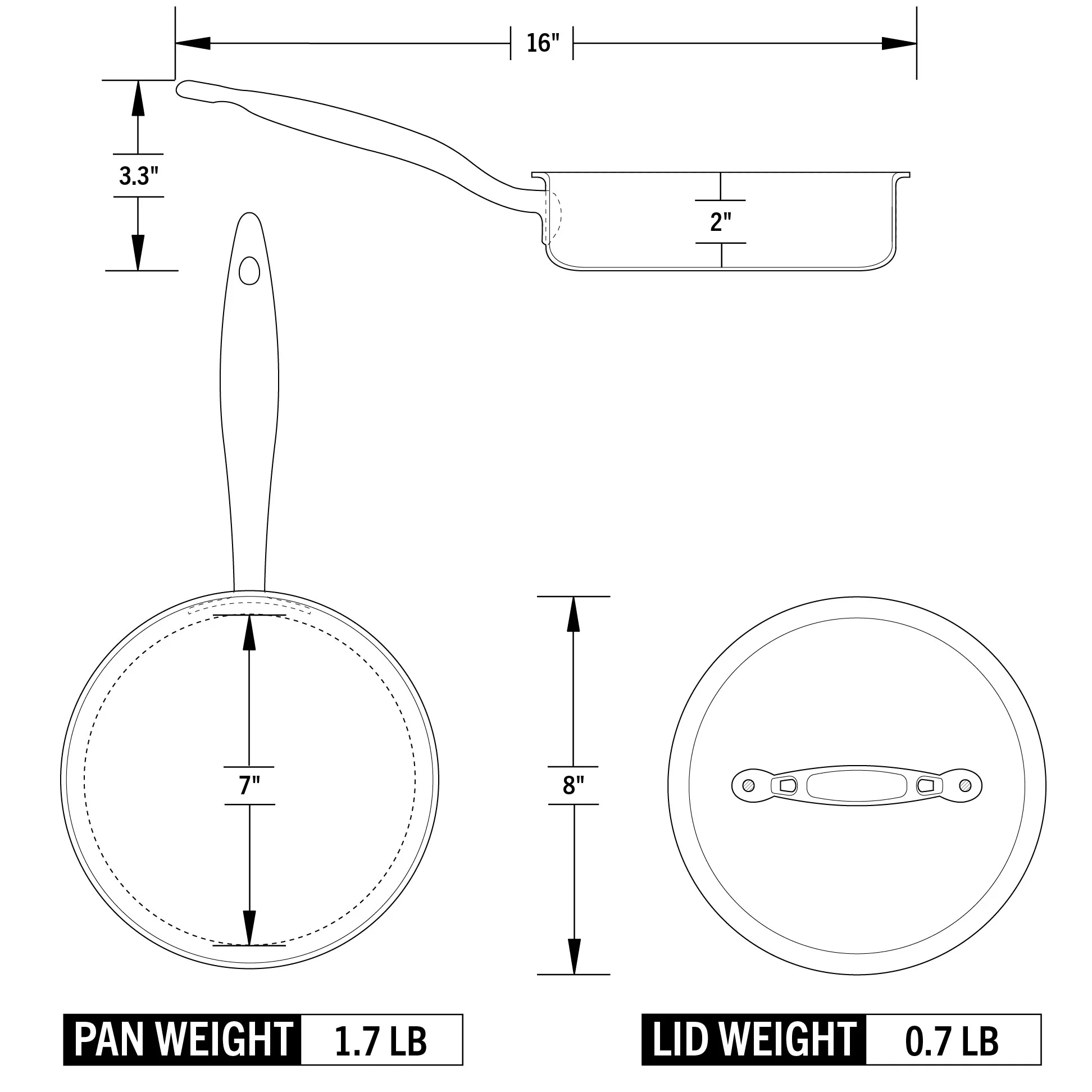 Titanium Series 1.5 Quart Mini Sauté with Lid - Image 3